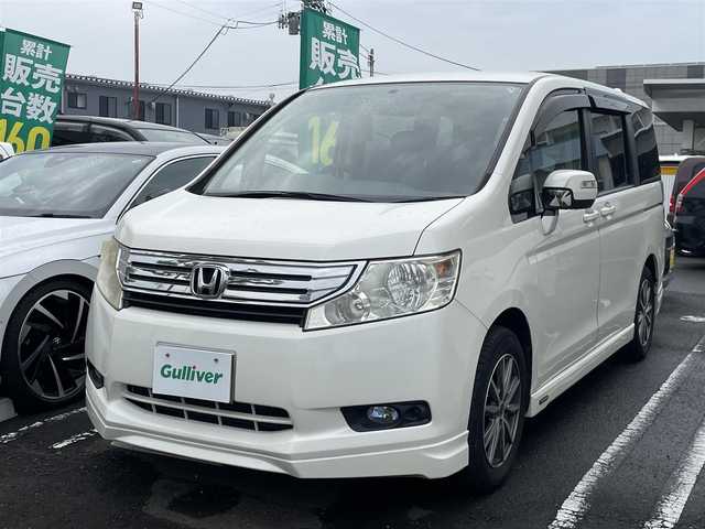 ホンダ ステップワゴン G Lパッケージ 宮城県 2011(平23)年 10.4万km パール ワンオーナー/純正ナビ/バックモニター/フリップダウンモニター/両側パワースライドドア/ETC/オートライト/社外AW付スタッドレスタイヤ積み込み