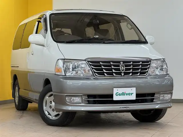 トヨタ グランド ハイエース G プライムセレクション 群馬県 2002(平14)年 4万km 白 純正ナビ/　　ワンセグ/CD/AM/FM/    TAPE/VTR/サンルーフ/バックカメラ/両側イージークローザードア/オートライト/リヤヒーター/リヤクーラー/純正15AW/スペアキー2本/前方ドライブレコーダー/ETC