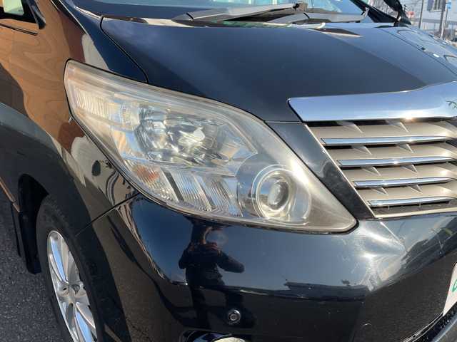 トヨタ アルファード 240S 道央・札幌 2008(平20)年 15.2万km ブラック ４WD/社外SDナビ(AM/FM)/フルセグ(走行中視聴可能)/プッシュスタート/ウインカーミラー/オートライト/フォグランプ/ドアバイザー/ステアリングスイッチ/純正フロアマット/ETC/両側パワースライドドア/盗難防止装置/横滑り防止装置/イルミネーションコントロール/フロントデアイサー/電動格納ミラー/バニティミラー/防眩ミラー/オーバーヘッドコンソール/社外エンジンスターター/スペアキー×１/積込夏タイヤ/　　(純正AW 235/50R18 21年製 溝3mm)