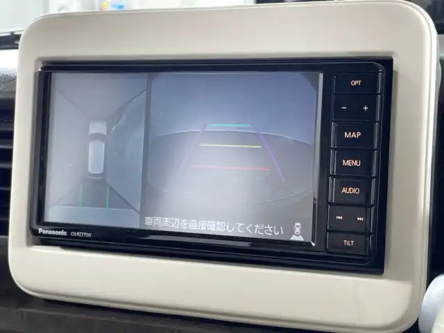 スズキ ラパン モード 福岡県 2021(令3)年 1.7万km ノクターンブルーパール 純正メモリナビ/・CD/DVD/BT/フルセグTV/・全方位モニター/スズキセーフティサポート/コーナーセンサー/ビルトインETC/360度ドライブレコーダー/シートヒーター（D/N)/革巻きステアリング/ステアリングリモコン/LEDヘッドライト/・オートライト/アイドリングストップ/スマートキー/・プッシュスタート/・スペアキー/純正フロアマット/純正ドアバイザー
