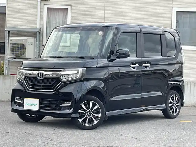 ホンダ Ｎ ＢＯＸ カスタム G L ホンダセンシング 青森県 2018(平30)年 12.5万km クリスタルブラックパール 4WD/ワンオーナー/純正メモリナビ/・フルセグTV/・AM/FM/CD/DVD/BT/USB/片側パワースライド/フォグランプ/純正14AW/純正フロアマット/ETC/ベンチシート/シートヒーター/バックカメラ/アイドリングストップ/横滑り防止機能/オートライト/保証書/取扱説明書