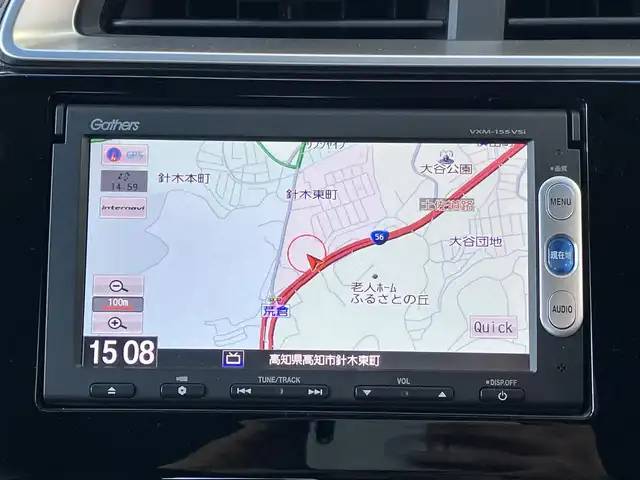 ホンダ フィット ハイブリット Fパッケージ 高知県 2015(平27)年 6.6万km ビビットスカイブルーP 純正ナビ（VXM-155VSi）/ワンセグ/Bluetooth接続/バックカメラ/ETC/スマートキー/ステアリングスイッチ/オートライト/純正アルミサマータイヤ積込/LEDヘッドライト/フルオートエアコン