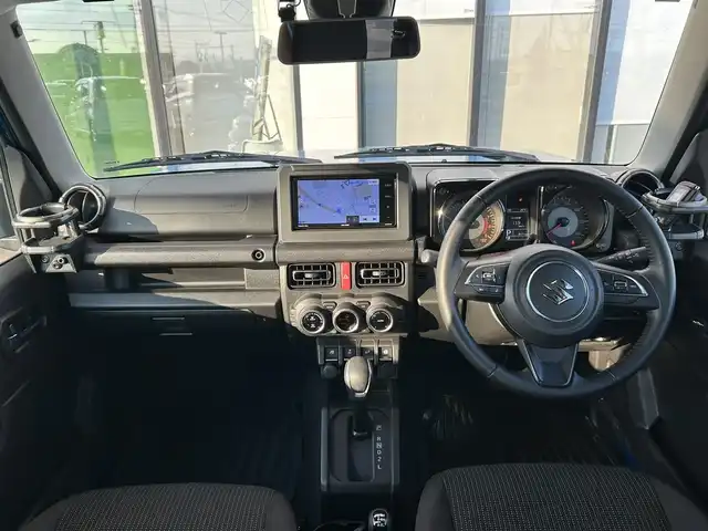 スズキ ジムニー XC 道南・函館 2021(令3)年 0.9万km ブリスクブルーメタリック/ブラック2トーンルーフ 社外ナビ/フルセグＴＶ/衝突軽減ブレーキ/夏冬タイヤ/バックカメラ/クルーズコントロール/車線逸脱警報装置/シートヒーター/ヘッドライトウォッシャー/オートライト/ダウンヒルコントロールアシスト