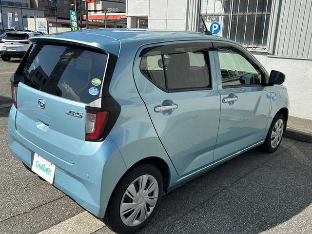 ダイハツ ミラ イース X SAⅢ 富山県 2019(平31)年 0.8万km スカイブルーメタリック ワンオーナー/スマアシIII/衝突安全ブレーキ/オートハイビーム/クリアランスソナー/横滑り防止装置/キーレスエントリー/社外CDプレーヤー(U340)/電動格納ミラー/ドアバイザー/純正フロアマット/アイドリングストップ/保証書/取扱説明書