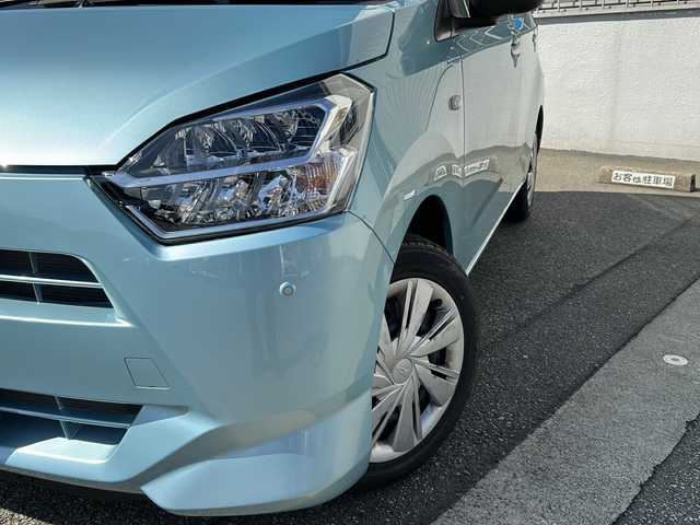 ダイハツ ミラ イース X SAⅢ 富山県 2019(平31)年 0.8万km スカイブルーメタリック ワンオーナー/スマアシIII/衝突安全ブレーキ/オートハイビーム/クリアランスソナー/横滑り防止装置/キーレスエントリー/社外CDプレーヤー(U340)/電動格納ミラー/ドアバイザー/純正フロアマット/アイドリングストップ/保証書/取扱説明書