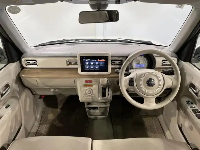 スズキ ラパン X 愛知県 2017(平29)年 4.1万km フォーンベージュメタリック/ホワイト2トーンルーフ 純正ナビ　/（ディスク/ラジオ/フルセグTV/USB/iPod/Bluetooth/aha/AUX)/アラウンドビューモニター　/衝突軽減ブレーキ　/シートヒーター　/ビルトインＥＴＣ　/アイドリングストップ　/ＵＳＢ接続　/アクセサリーソケット/ＬＥＤヘッドランプ　/ステアリングスイッチ　/プッシュスタート　/　　-スマートキー/横滑り防止/純正フロアマット/ISOFIX/電格ミラー