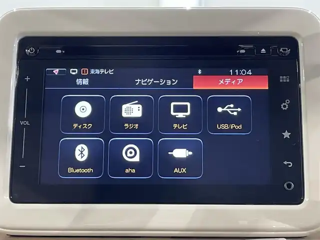 スズキ ラパン X 愛知県 2017(平29)年 4.1万km フォーンベージュメタリック/ホワイト2トーンルーフ 純正ナビ　/（ディスク/ラジオ/フルセグTV/USB/iPod/Bluetooth/aha/AUX)/アラウンドビューモニター　/衝突軽減ブレーキ　/シートヒーター　/ビルトインＥＴＣ　/アイドリングストップ　/ＵＳＢ接続　/アクセサリーソケット/ＬＥＤヘッドランプ　/ステアリングスイッチ　/プッシュスタート　/　　-スマートキー/横滑り防止/純正フロアマット/ISOFIX/電格ミラー