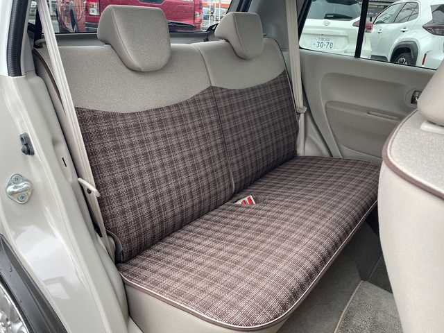 スズキ ラパン X 山口県 2017(平29)年 4.1万km フォーンベージュメタリック/ホワイト2トーンルーフ 純正ナビ　/（フルセグTV/USB/iPod/Bluetooth/aha/AUX)/アラウンドビューモニター　/衝突軽減ブレーキ　/シートヒーター　/ビルトインＥＴＣ　/アイドリングストップ　/ＵＳＢ接続　/アクセサリーソケット/ＬＥＤヘッドランプ　/ステアリングスイッチ　/プッシュスタート　/　　-スマートキー/横滑り防止/純正フロアマット/ISOFIX/電格ミラー