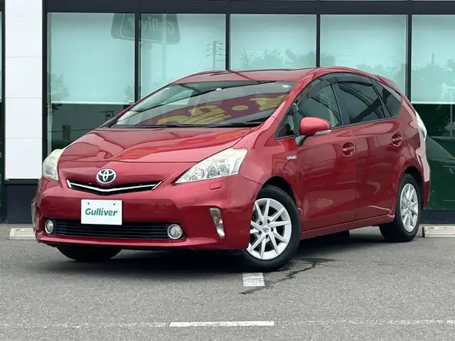 トヨタ プリウス α S 和歌山県 2011(平23)年 6.7万km レッドマイカメタリック 純正7型ナビ/(AM/FM/CD/DVD/Bluetooth)/バックカメラ/横滑り防止/オートライト/フォグランプ/フルオートパワーウィンドウ/ステアリングリモコン/ドアバイザー/電動格納ミラー/前方ドライブレコーダー