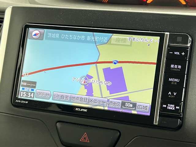 ダイハツ タント X SAⅡ 茨城県 2015(平27)年 5.2万km プラムブラウンクリスタルマイカ ７インチナビ　フルセグＴＶ　片側電動パワースライドドア　バックカメラ　プッシュスタート　オートライト　スマートキー　横滑り防止装置　衝突被害軽減ブレーキ　サンシェード　純正フロアマット　ハロゲン