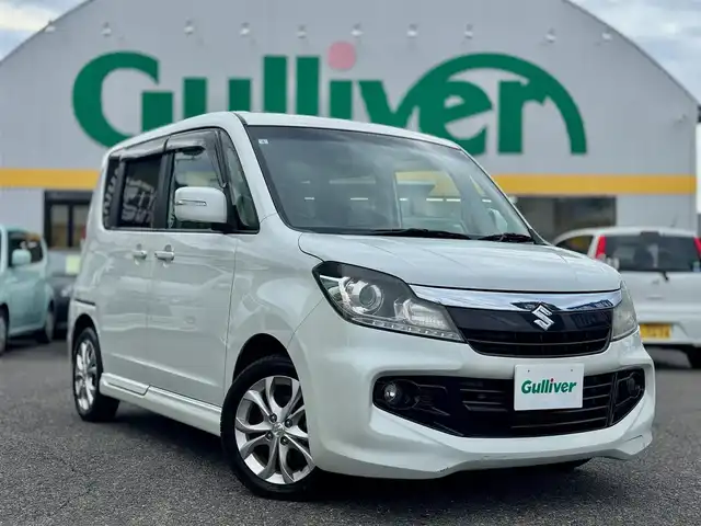 スズキ ソリオ バンディット 滋賀県 2015(平27)年 7.1万km パールホワイト ケンウッド地デジナビ/　地デジ AM FM CD SD/両側パワースライドドア/純正HIDヘッドライト/フォグランプ/オートヘッドライト/クルーズコントロール/スマートキー/プッシュスタート/純正15インチアルミ/純正フロアマット/純正ドアバイザー