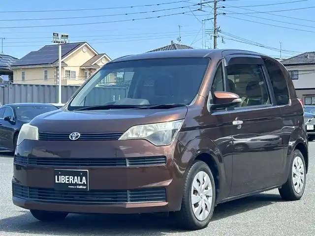 トヨタ スペイド G 福岡県 2013(平25)年 7.2万km 茶 社外メモリナビ/Bluetooth/バックカメラ/ミュージックサーバー/CD/DVD/ワンセグTV/片側パワースライドドア/電動格納ミラー/スマートキー/プッシュスタート/スペアキー×1