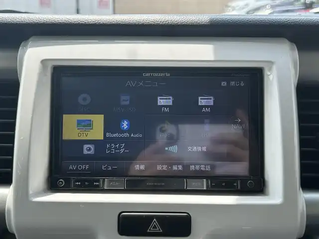 スズキ ハスラー G 高知県 2017(平29)年 7.8万km ムーンライトバイオレットパールメタリック/ホワイト2トーンルーフ フルセグナビ /(AVIC-RZ901)/【Bluetooth CD DVD TV 】/バックカメラ /ビルトインETC /シートヒーター　/衝突被害軽減システム /プッシュスタート /スペアキー /保証書 /取扱説明書 /純正フロアマット