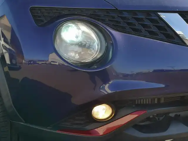 日産 ジューク 16GT パーソナライズ 茨城県 2016(平28)年 6.6万km アズライトブルー 純正ナビ/【iPod・SD・ラジオ・TV・ウォークマン・USB・CD・DVD・Blu-ray・HDMI・VTR・AUX】/ETC/Bカメラ/MTモード付AT/横滑り防止装置/衝突被害軽減システム/オートライト/Fフォグ/キセノンライト/社外フロアマット/純正アルミホイール/スマートキー/プッシュスタート