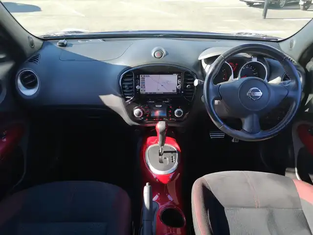 日産 ジューク 16GT パーソナライズ 茨城県 2016(平28)年 6.6万km アズライトブルー 純正ナビ/【iPod・SD・ラジオ・TV・ウォークマン・USB・CD・DVD・Blu-ray・HDMI・VTR・AUX】/ETC/Bカメラ/MTモード付AT/横滑り防止装置/衝突被害軽減システム/オートライト/Fフォグ/キセノンライト/社外フロアマット/純正アルミホイール/スマートキー/プッシュスタート