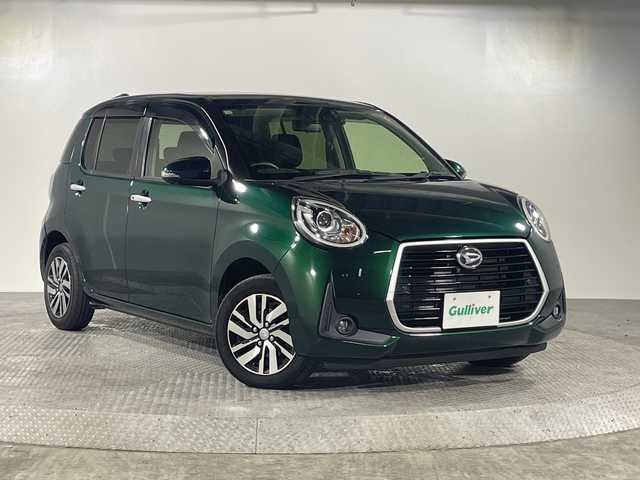 ダイハツ ブーン シルク Gパッケージ SAⅢ 沖縄県 2018(平30)年 4.6万km ダークエメラルドマイカ 禁煙車/純正ナビ/・フルセグTV／CD/・Bluetooth／DVD/全方位カメラ/衝突被害軽減ブレーキ/車線逸脱抑制制御機能/コーナーセンサー/オートマチックハイビーム/アイドリングストップ/前方ドライブレコーダー/LEDヘッドライト/フォグライト/スマートキー/保証書/取扱説明書