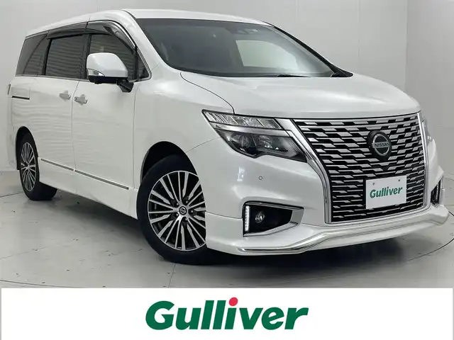 日産 エルグランド 250ハイウェイスターS 茨城県 2022(令4)年 2.3万km ピュアホワイトパール 純正10型ナビ/全周囲カメラ/フルセグ/純正フリップダウンモニター/衝突被害軽減ブレーキ/車線逸脱抑制装置/レーダークルーズコントロール/オートマチックハイビーム/クリアランスソナー/BSM/両側電動スライドドア/ETC/ドラレコ/純正18インチAW/LEDヘッドライト/スマートキー