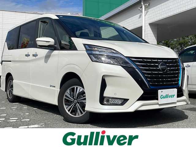 日産 セレナ e－パワー ハイウェイスター V 兵庫県 2021(令3)年 5.4万km ブリリアントホワイトパール ワンオーナー/保証書・取説・有/純正メモリーナビ・フルセグ・BT・CD・DVD・FM・AM/純正フリップダウンモニター/バックカメラ/全周囲カメラ/ナビ連動前後ドライブレコーダー/ETC2.0/プロパイロット/追尾機能付きクルーズコントロール/車線逸脱防止支援システム/衝突被害軽減ブレーキ/パーキングブレーキサポート/クリアランスソナー/電動パーキングブレーキ/ブレーキホールド/両側パワースライドドア/プッシュスタート/スマートキー×2/純正フロアマット/純正15インチアルミホイール