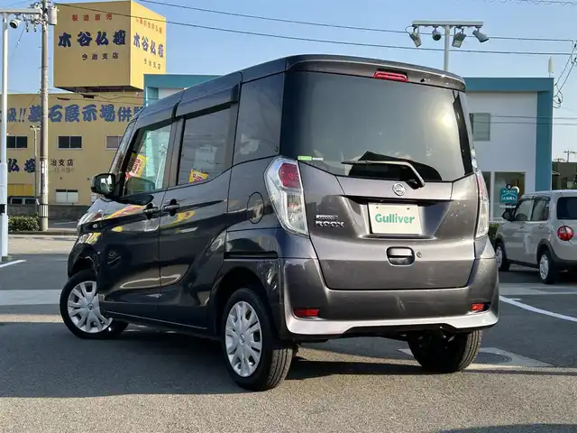 日産 デイズ ルークス X 愛媛県 2017(平29)年 8.8万km プレミアムパープルP 登録時走行距離：87802Km/社外SDナビ/AM/FM/フルセグTV/CD/DVD/ミラー型アラウンドビューカメラ/サンシェード/片側パワスラ/横滑り防止装置/衝突軽減システム/ETC/ハロゲンヘッドライト/エンジンスタートボタン/ベンチシート/スマートキー/社外フロアマット/スペアキー１本