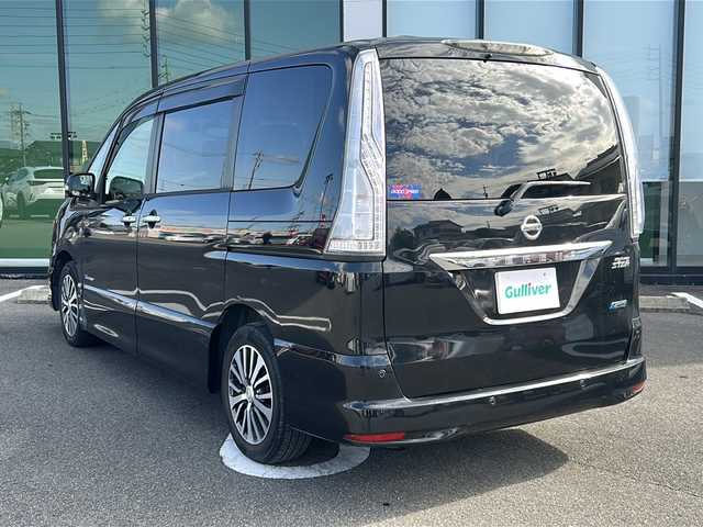 日産 セレナ ハイウェイスター Vセレ +Safty 岐阜県 2014(平26)年 7.5万km ダイヤモンドブラック 登録時走行距離74215km/純正ＳＤナビ/ワンセグＴＶ/全方位カメラ/ハーフレザーシート/両側パワースライドドア/ドライブレコーダー/クルーズコントロール/ＵＳＢ/ＥＴＣ/Ｂｌｕｅ　ｔｏｏｔｈ/プッシュスタート/スマートキー/ABS/横滑り防止装置/コーナーセンサー/レーンキープアシスト/盗難防止装置/オートライト/LEDヘッドライト/エアバッグ/衝突被害軽減システム