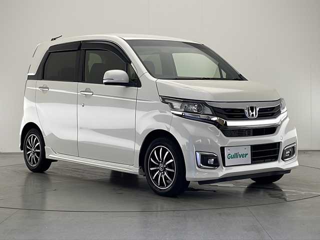 ホンダ Ｎ ＷＧＮ カスタム G Lパッケージ 宮崎県 2017(平29)年 6.4万km プレミアムホワイトパールⅡ 禁煙車/純正ナビTV/（Gathers/VXM-174VFXi/CD/DVD/Bluetooth/フルセグTV)/純正バックカメラ/純正ビルトインETC/純正キセノンオートライト/純正フォグ/純正14インチアルミ/純正エアロ/純正ルーフエンドスポイラー/純正フロアマット/クルーズコントロール/ウインカードアミラー/オートエアコン（プラズマクラスター）/本革巻ハンドル/ハーフレザーシート/フロントハーフシェイドガラス/スマートキー/プッシュエンジンスタート/新車時保証書/取扱い説明書