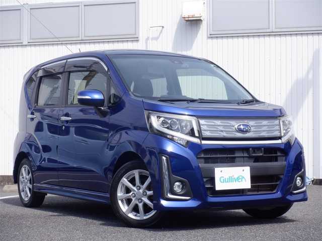 スバル ステラ カスタム R スマートアシスト 静岡県 2016(平28)年 6.6万km 青  ワンオーナー(保証書あり)/ 4WD / スマートアシスト / スマートキー/ プッシュスタート/ カロッツェリア SDナビ(AVIC-RZ99)/ バックカメラ/ 前後ドライブレコーダー/ 運転席シートヒーター/ ETC/ 純正LEDヘッドライト/ フォグランプ/ 純正フロアマット/ 純正ドアバイザー