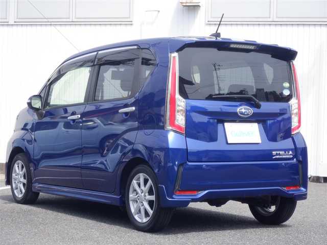 スバル ステラ カスタム R スマートアシスト 静岡県 2016(平28)年 6.6万km 青  ワンオーナー(保証書あり)/ 4WD / スマートアシスト / スマートキー/ プッシュスタート/ カロッツェリア SDナビ(AVIC-RZ99)/ バックカメラ/ 前後ドライブレコーダー/ 運転席シートヒーター/ ETC/ 純正LEDヘッドライト/ フォグランプ/ 純正フロアマット/ 純正ドアバイザー