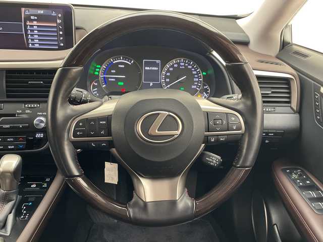 レクサス ＲＸ 450h バージョンL 愛知県 2018(平30)年 3.2万km グラファイトブラックガラスフレーク レクサスセーフティセンス/純正12.3型ナビ　SDカードなし/三眼LEDヘッドライト/全方位カメラ/レーダークルーズコントロール/シートヒーター/エアシート/バックカメラ/電動リアゲート/パワーシート/ヘッドアップディスプレイ/コーナーセンサー/純正アルミホイール/ETC2.0/ブラインドスポットモニター/ステアリングヒーター/オートマチックハイビーム/ドライブレコーダー/衝突軽減システム/フルセグ/CD DVD/Bluetooth/ステアリングスイッチ/スマートキー/プッシュスタート