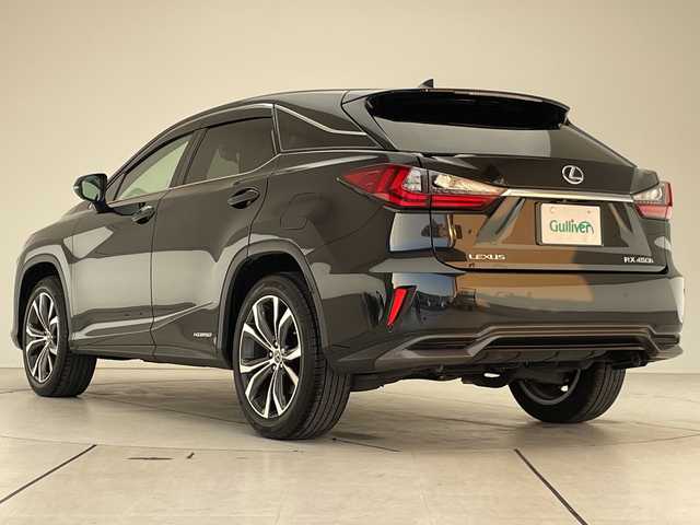 レクサス ＲＸ 450h バージョンL 愛知県 2018(平30)年 3.2万km グラファイトブラックガラスフレーク レクサスセーフティセンス/純正12.3型ナビ　SDカードなし/三眼LEDヘッドライト/全方位カメラ/レーダークルーズコントロール/シートヒーター/エアシート/バックカメラ/電動リアゲート/パワーシート/ヘッドアップディスプレイ/コーナーセンサー/純正アルミホイール/ETC2.0/ブラインドスポットモニター/ステアリングヒーター/オートマチックハイビーム/ドライブレコーダー/衝突軽減システム/フルセグ/CD DVD/Bluetooth/ステアリングスイッチ/スマートキー/プッシュスタート