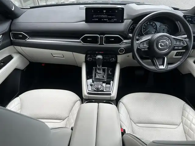 マツダ ＣＸ－８ XD エクスクルーシブモード 福島県 2021(令3)年 1.6万km ジェットブラックマイカ BOSEプレミアムサウンド/純正ナビゲーション/【USB/BT/TV】/アラウンドビューモニター/ETC2.0/レーダー探知機/型番：ZERO608LV/電動リフトゲート/ホワイトレザーシート/前席・セカンドシートシートヒーター/前席・セカンドシートベンチレーション/前席パワーシート/運転席シートメモリー/ステアリングヒーター/アダプティブクルーズコントロール/レーンキープアシスト/LEDオートライト/LEDフォグランプ/純正フロアマット