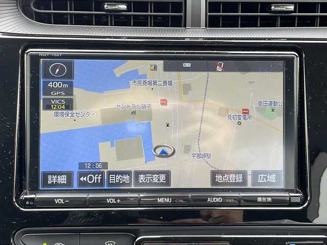 トヨタ アクア S 山口県 2017(平29)年 7.6万km ライムホワイトパールクリスタルシャイン 純正9インチSDナビ【NSZT-Y66T】/　Bluetooth、CD、DVD、FM・AM/・フルセグテレビ/バックカメラ/ビルトインETC/ドライブレコーダー【DRC-310】/シートヒーター【D＋N席】/純正フロアマット/純正15インチアルミホイール/ステアリングスイッチ/プッシュスタート/スマートキー/ドアバイザー/プリクラッシュセーフティ/レーンキープアシスト/盗難防止装置
