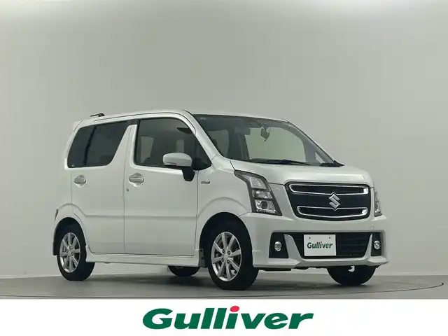 スズキ ワゴンＲ スティングレー HYBRID X 埼玉県 2018(平30)年 2.7万km ピュアホワイトP ナビ　バックカメラ　ＨＵＤ　ドラレコ　ＥＴＣ シートヒーター 衝突軽減システム　ＬＥＤライト　メモリーナビ　レーンアシスト　オートライト アイドリングストップ 禁煙車 フルセグ Bluetooth 純正１４ＡＷ プッシュスタート スマートキー