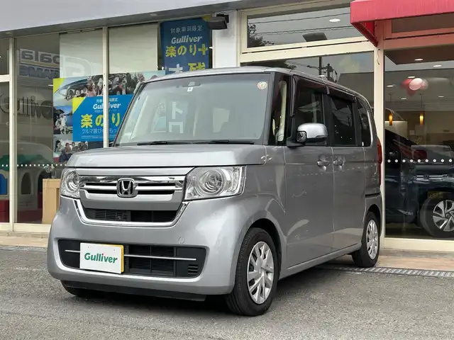 ホンダ Ｎ ＢＯＸ L 長崎県 2022(令4)年 2万km ルナシルバーM 登録時走行距離19105km/ワンオーナー/純正ナビ(BT/CD)/バックカメラ/ETC/レーダークルーズコントロール/片側パワースライドドア/シートヒーターD＋N/衝突軽減システム/LED/オートライト/保証書/取りつかい説明書