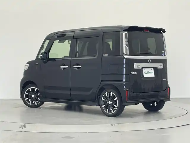 マツダ フレアワゴン カスタムスタイル ハイブリッド XS 宮城県 2020(令2)年 2.9万km ブルーイッシュブラックパール3 純正ナビ(CN-RZ853)/FM/AM/BT/CD/DVD/フルセグTV/シートヒーター/両側パワースライドドア/フリップダウンモニター/エンジンスターター/横滑り防止装置/コーナーセンサー/レーンキープアシスト/衝突被害軽減システム/オートマチックハイビーム/盗難防止装置/フォグランプ