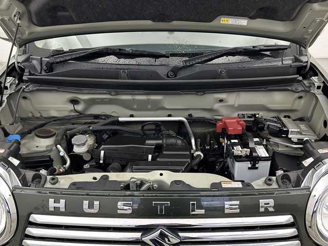 スズキ ハスラー Jスタイル Ⅱ 宮城県 2017(平29)年 4.8万km クールカーキパールメタリック/ホワイト2トーンルーフ ・4WD/・社外SDナビ/(CD・DVD・フルセグ・FM・AM・BT)/・バックカメラ/・デュアルカメラサポートブレーキ/・車線逸脱警報/・横滑り防止/・ヒルディセントコントロールスイッチ/・ダウンヒルアシストコントロールスイッチ/・前席シートヒーター/・ミラーヒーター/・純正エンジンスターター/・ETC/・HIDヘッドライト/・フォグライト/・オートライト/・革巻きステアリング/・ステアリングスイッチ/・アイドリングストップ/・電格ウィンカーミラー/・ドアバイザー/・スマートキー/・プッシュスタート/・純正AW付夏用タイヤ積込/（165/60R15 2016年製）