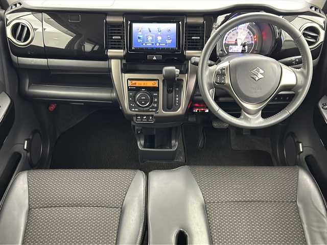 スズキ ハスラー Jスタイル Ⅱ 宮城県 2017(平29)年 4.8万km クールカーキパールメタリック/ホワイト2トーンルーフ ・4WD/・社外SDナビ/(CD・DVD・フルセグ・FM・AM・BT)/・バックカメラ/・デュアルカメラサポートブレーキ/・車線逸脱警報/・横滑り防止/・ヒルディセントコントロールスイッチ/・ダウンヒルアシストコントロールスイッチ/・前席シートヒーター/・ミラーヒーター/・純正エンジンスターター/・ETC/・HIDヘッドライト/・フォグライト/・オートライト/・革巻きステアリング/・ステアリングスイッチ/・アイドリングストップ/・電格ウィンカーミラー/・ドアバイザー/・スマートキー/・プッシュスタート/・純正AW付夏用タイヤ積込/（165/60R15 2016年製）