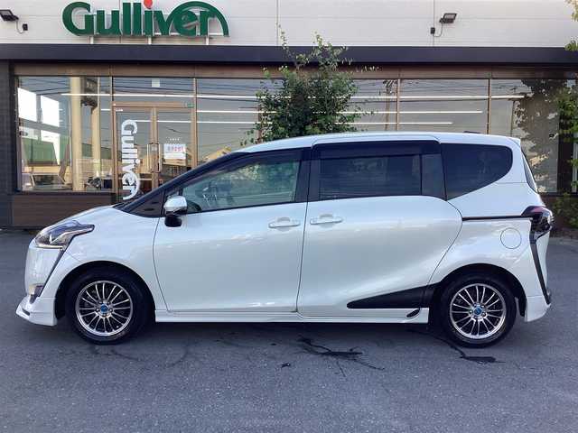 トヨタ シエンタ G 宮城県 2016(平28)年 7.6万km ホワイトパールクリスタルシャイン ワンオーナー　TRDフルエアロ　アイドリングストップ　両側パワースライドドア　シートヒーター　BD再生機能付き社外ナビ　プッシュスタート　　USB　Bluetooth　バックカメラ　ドアバイザー　ETC　純正フロアマット