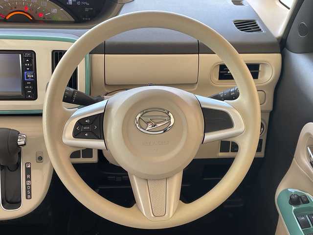 ダイハツ ムーヴ キャンバス X メイクアップ リミテッド SAⅢ 埼玉県 2021(令3)年 1.1万km パールホワイトⅢ/ファインミントメタリック 2トーン スマートアシスト　/純正メモリナビ/　　CD/DVD/BT/フルセグ/全方位カメラ /両側パワースライドドア /ステアリングスイッチ /アイドリングストップ