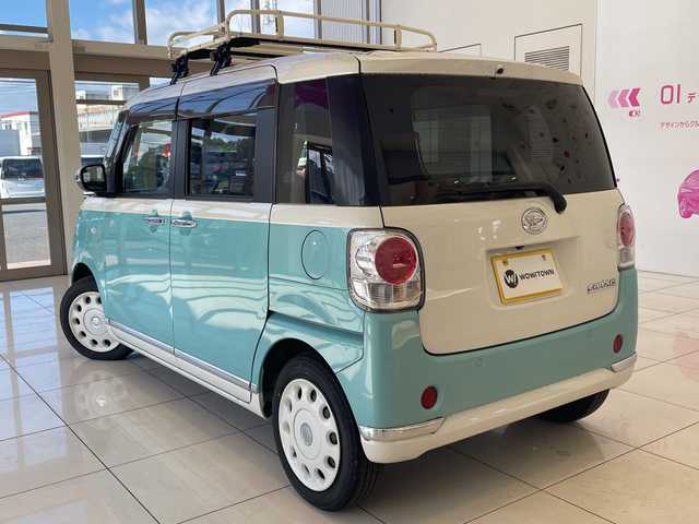 ダイハツ ムーヴ キャンバス X メイクアップ リミテッド SAⅢ 埼玉県 2021(令3)年 1.1万km パールホワイトⅢ/ファインミントメタリック 2トーン スマートアシスト　/純正メモリナビ/　　CD/DVD/BT/フルセグ/全方位カメラ /両側パワースライドドア /ステアリングスイッチ /アイドリングストップ