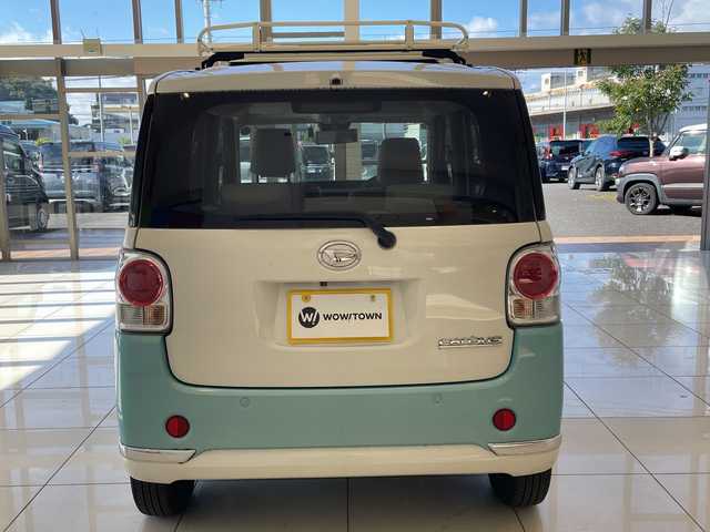 ダイハツ ムーヴ キャンバス X メイクアップ リミテッド SAⅢ 埼玉県 2021(令3)年 1.1万km パールホワイトⅢ/ファインミントメタリック 2トーン スマートアシスト　/純正メモリナビ/　　CD/DVD/BT/フルセグ/全方位カメラ /両側パワースライドドア /ステアリングスイッチ /アイドリングストップ