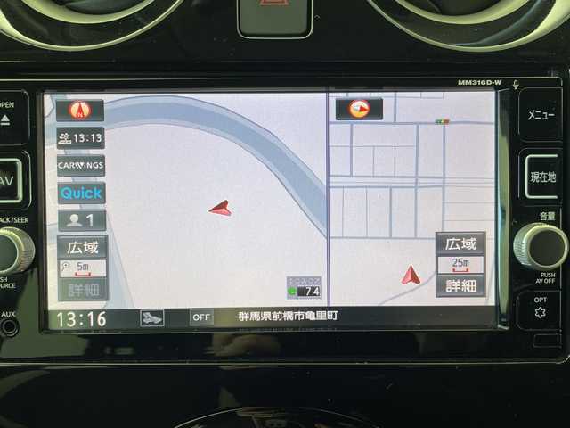 日産 ノート e－パワー X 群馬県 2017(平29)年 2.6万km ダークメタルグレー 禁煙車　エマージェンシーブレーキ　純正７インチナビ　アラウンドビューモニター　ＬＥＤライト　デジタルインナーミラー　車線逸脱防止装置　ヘッドライトレベライザー　スマートキー　スペアキー　ETC