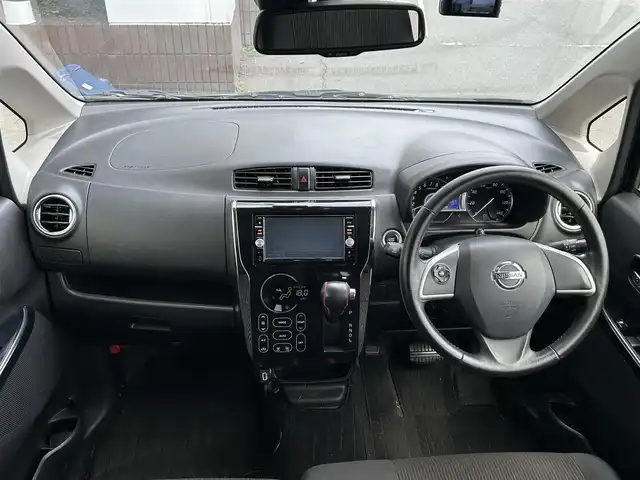 日産 デイズ ハイウェイスターX 静岡県 2015(平27)年 8万km プレミアムパープルP エマージェンシーブレーキ/純正ＳＤメモリーナビ/フルセグＴＶ/ＤＶＤ再生/ドラレコ/オートエアコン/オートハイビーム/ＨＩＤヘッドライト/フォグランプ/純正フロアマット/プッシュスタート/スマートキー/純正１４ＡＷ