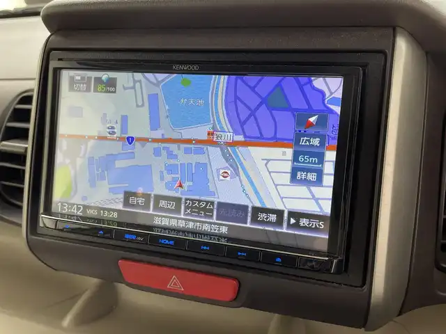 ホンダ Ｎ ＢＯＸ G Lパッケージ 滋賀県 2012(平24)年 8.5万km プレミアムホワイトパール 社外ナビ　Bluetooth/DVD/SD/USB/フルセグ/バックカメラ/ドライブレコーダー/パワースライドドア/パワーステアリング/パワーウインドウ/スマートキー/スペアキー/プッシュスタート