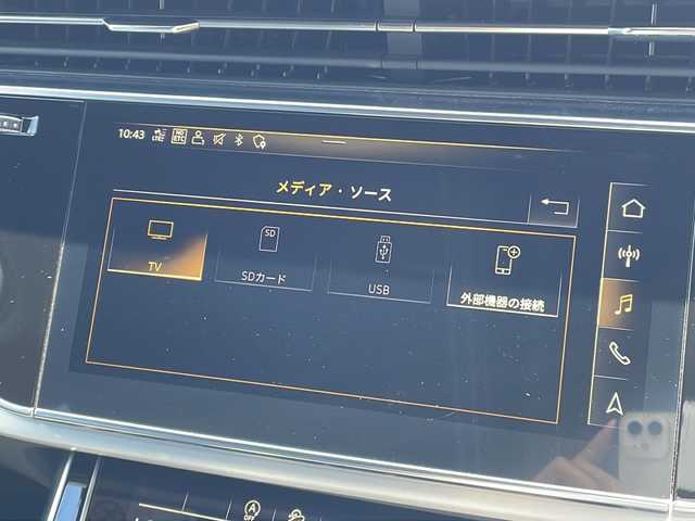 アウディ Ｑ７ 45 Sラインリミテッド 福島県 2020(令2)年 1.6万km ディープブラックパールエフェクト ワンオーナー/4WD/純正メモリナビ/　【フルセグ/SD/USB】/バックカメラ/全周囲カメラ/ステアリングスイッチ/パドルシフト/クルーズコントロール/本革シート（黒）/前席パワーシート/メモリーシート/前席シートヒーター/電動リアゲート/電動格納シート/ルーフレール/LEDヘッドライト（AUTO機能付き）/　・フォグランプ/ヒルスタートアシスト/前後ドライブレコーダー/ビルトインETC2.0/アイドリングストップ/純正フロアマット/衝突軽減システム/レーンキープアシスト/パーキングアシスト/コーナーセンサー