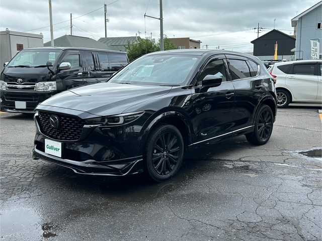 マツダ ＣＸ－５ XD スポーツアピアランス 道東・釧路十勝 2023(令5)年 4.5万km ジェットブラックマイカ ４WD/純正ナビ/CD/DVD/BT/MSV/USB/フルセグTV/全方位モニター/黒レザーシート/シートヒーター/パワーバックドア /ブラインドスポットモニター/ステアリングヒーター/パドルシフト/コーナーセンサー/革巻ステアリング/ETC/ドアバイザー/オートライト