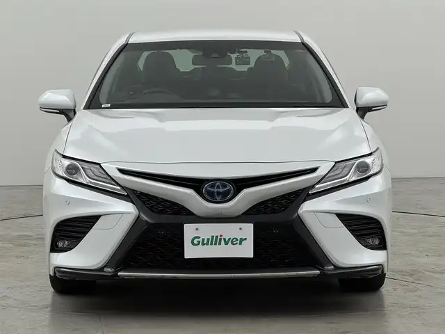 トヨタ カムリ WS 福岡県 2020(令2)年 6.9万km プラチナホワイトパールマイカ 純正ナビ／フルセグＴＶ　/バックカメラ　/レーダー探知機　/ＥＴＣ２．０　/前方ドライブレコーダー　/レーダークルーズコントロール　/コーナーセンサー　/衝突被害軽減ブレーキ　/レーンキープ　/ＢＳＭ　/ＰＫＳＢ　/ハーフレザーシート　/パワーシート　/ＬＥＤヘッドライト