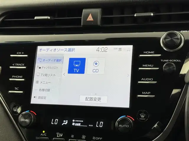 トヨタ カムリ WS 福岡県 2020(令2)年 6.9万km プラチナホワイトパールマイカ 純正ナビ／フルセグＴＶ　/バックカメラ　/レーダー探知機　/ＥＴＣ２．０　/前方ドライブレコーダー　/レーダークルーズコントロール　/コーナーセンサー　/衝突被害軽減ブレーキ　/レーンキープ　/ＢＳＭ　/ＰＫＳＢ　/ハーフレザーシート　/パワーシート　/ＬＥＤヘッドライト