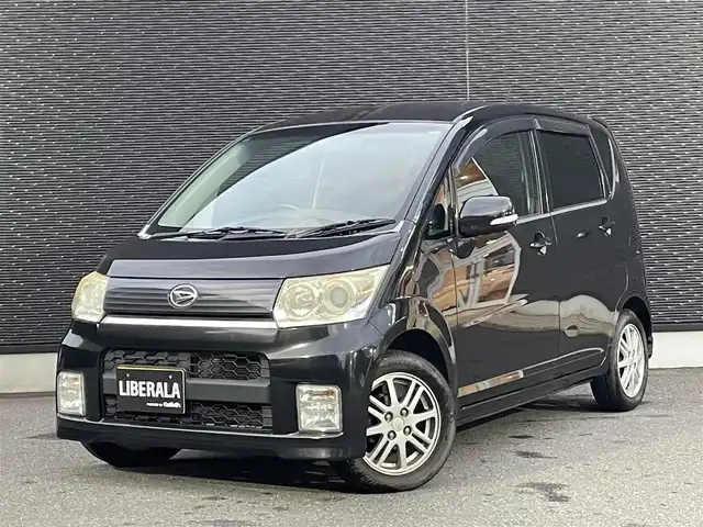 ダイハツ ムーヴ カスタム X 大分県 2009(平21)年 9.4万km 黒 取扱説明書/社外ナビ/Bluetooth/ワンセグテレビ/CD/DVD再生機能有/AUX/USB/電動格納ミラー/リアフォグランプ/ETC