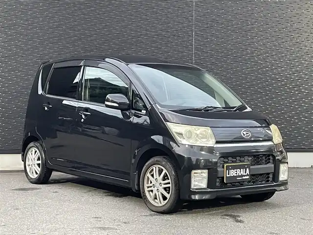 ダイハツ ムーヴ カスタム X 大分県 2009(平21)年 9.4万km 黒 取扱説明書/社外ナビ/Bluetooth/ワンセグテレビ/CD/DVD再生機能有/AUX/USB/電動格納ミラー/リアフォグランプ/ETC