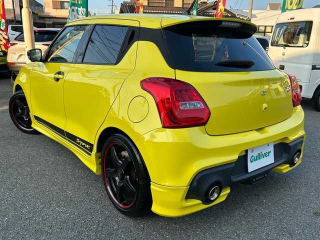 スズキ スイフト スポーツ セーフティPKG 山口県 2019(令1)年 6.5万km チャンピオンイエロー ワンオーナー/社外ナビ/DVD/CD/SD/MSV/BT/USB/フルセグTV/全周囲カメラ/革巻きステアリング/ステアリングスイッチ/パドルシフト/クルーズコントロール/純正LEDヘッドライト/純正フォグランプ/オートライト/社外１７インチアルミホイール/社外車高調/純正エアロパーツ/右前席シートヒーター/衝突被害軽減ブレーキ/横滑り防止/LKA/スマートキー×２/前後タイプドライブレコーダー/純正フロアマット/電動格納ウインカードアミラー
